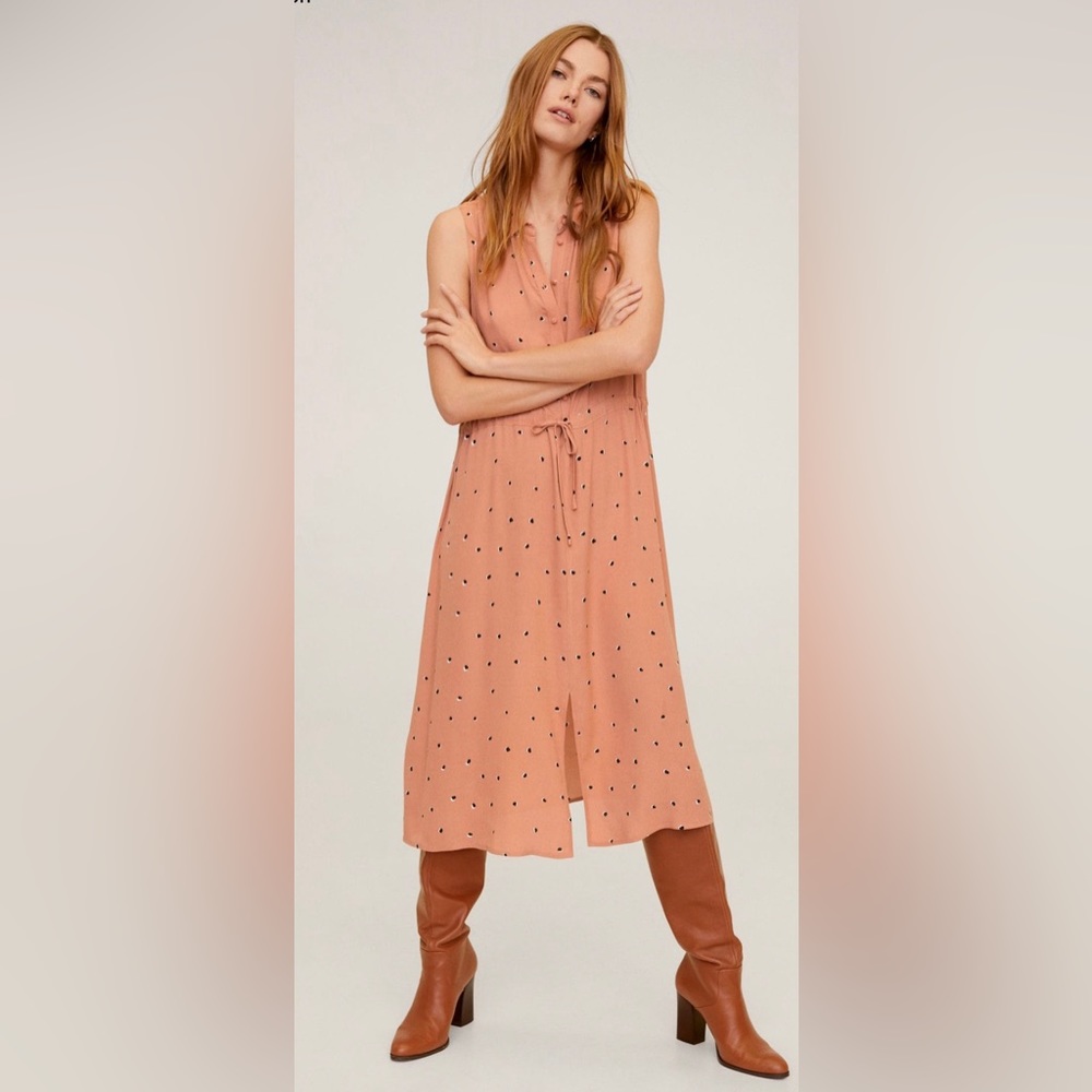 MANGO Printed Shirt Dress